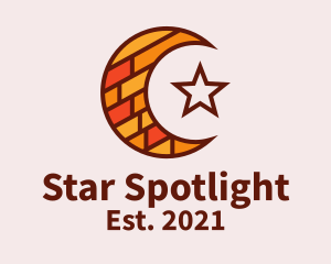 Moon Star Bricks  logo design