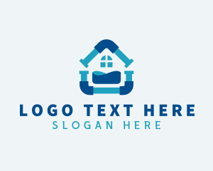 Pipe - House Water Plumbing logo design