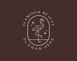 Flamingo - Geometric Flamingo Bird logo design