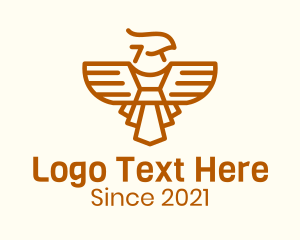 Geometric - Wild Orange Hawk logo design