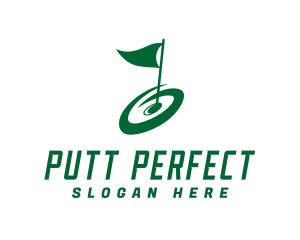 Putt - Golf Flag Sport logo design