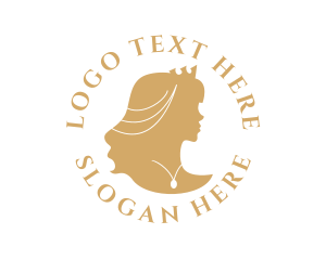 Luxury - Gold Crown Woman logo design