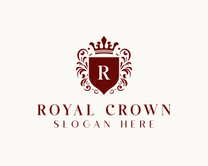 Monarchy Shield Crown logo design