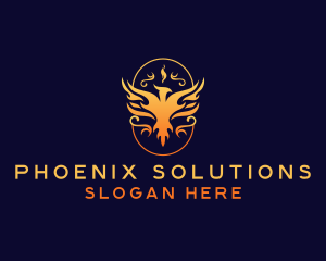 Phoenix - Fire Phoenix Bird logo design