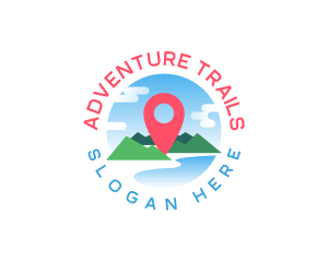 Travel Location Pin logo design