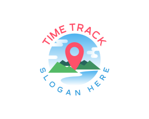 Travel Location Pin logo design