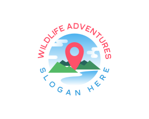 Travel Location Pin logo design