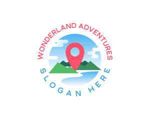 Travel Location Pin logo design