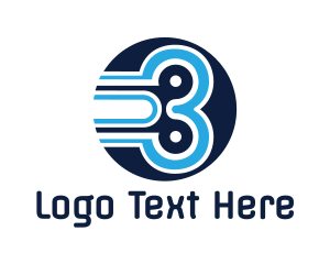 Round - Round Three Outline logo design