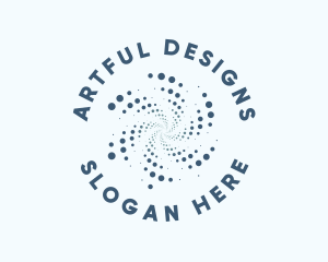 Cosmic Galaxy Dot Pattern logo design