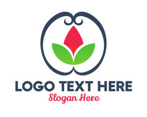 Elegant Lotus Wreath Logo