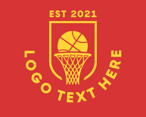 League - Basketball Hoop Ring logo design