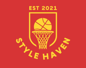 Basketball Court - Basketball Hoop Ring logo design