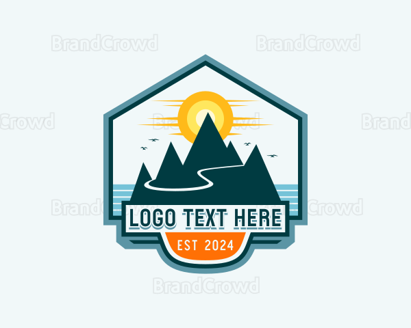 Mountain Hiking Adventure Logo