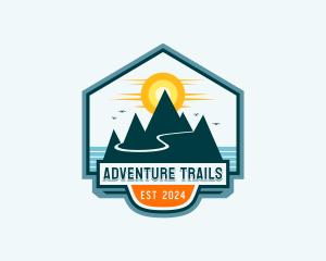 Mountain Hiking Adventure logo design