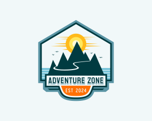 Mountain Hiking Adventure logo design