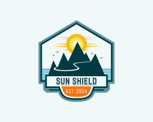 Mountain Hiking Adventure logo design