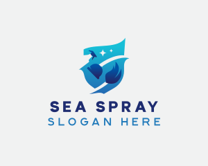 Housekeeper Disinfection Cleaning logo design