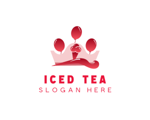 Birthday Ice Cream Crown logo design