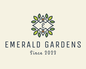 Organic Leafy Nature Farm logo design