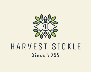 Organic Leafy Nature Farm logo design