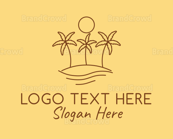 Island Tropical Beach Logo