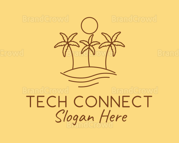 Island Tropical Beach Logo