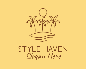 Souvenir Shop - Island Tropical Beach logo design