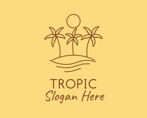 Island Tropical Beach logo design