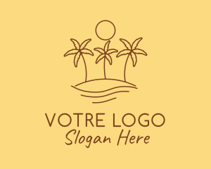 Trip - Island Tropical Beach logo design