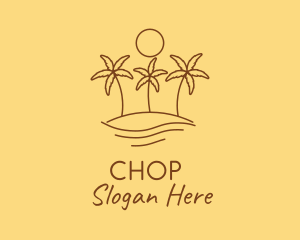 Trip - Island Tropical Beach logo design
