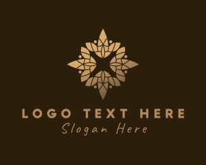 Florist - Gold Luxury Lantern logo design