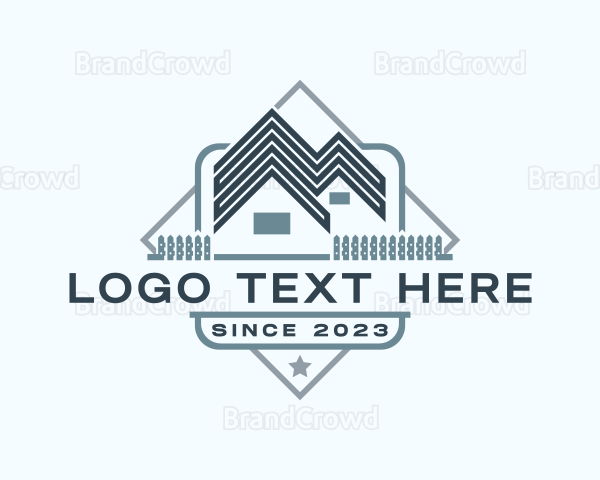 House Roof Fence Logo