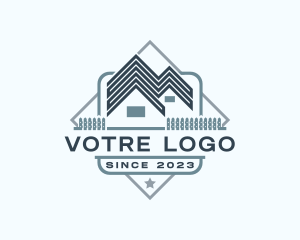 House Roof Fence logo design