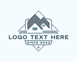 House Roof Fence Logo