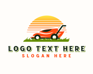 Agriculture - Mower Sunset Landscaping logo design