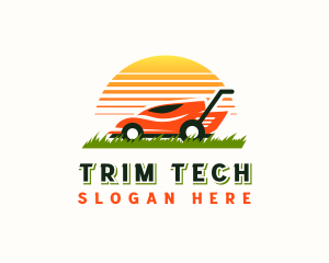 Trim - Mower Sunset Landscaping logo design