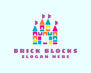 Blocks - Colorful Blocks Castle logo design