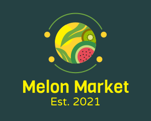 Melon - Healthy Fruit Food logo design