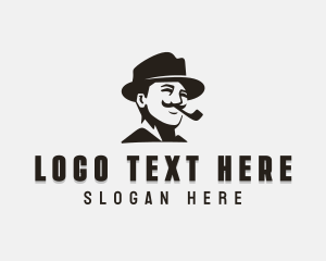 Grooming - Tobacco Mustache Gentleman logo design