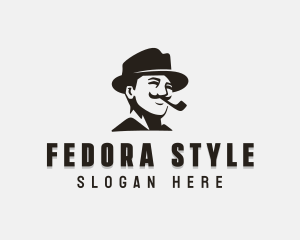 Tobacco Mustache Gentleman  logo design