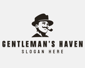 Tobacco Mustache Gentleman  logo design