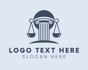 Paralegal - Column Justice Scale logo design