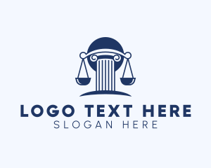 Law Firm - Column Justice Scale logo design