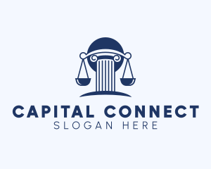 Column Justice Scale logo design