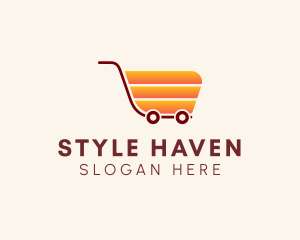 Mall - Market Grocery Cart logo design