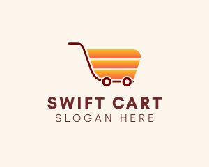 Market Grocery Cart  logo design