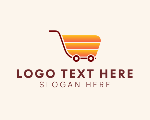 Shopping Delivery - Market Grocery Cart logo design