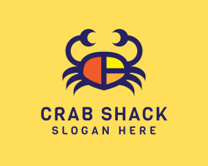 Seafood Crab Crustacean logo design