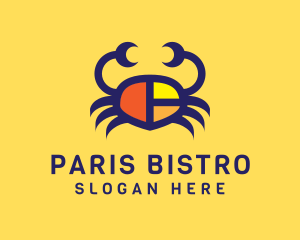 Seafood Crab Crustacean logo design